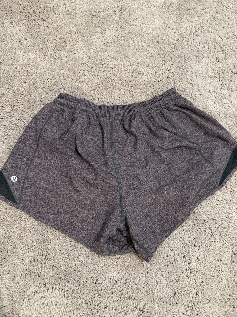 lululemon athletica Heathered Gray Hotty Hot Tall Shorts